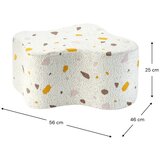 Wigiwama Bijeli dječji tabure od bouclé tkanine/od šenila Terrazzo Cloud – | shoptok.hr