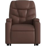  Naslonjač na podizanje od umjetne kože smeđi | shoptok.hr