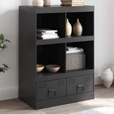 vidaXL Visoka omarica črna 67x39x95 cm jeklo | Shoptok.si