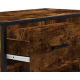 vidaXL Omarica za čevlje dimljen hrast 75x38x97,5cm inž. les in kovina | Shoptok.si