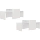  Set stolića za kavu visoki sjaj bijeli 100 x 48 x 40 cm drveni | shoptok.hr