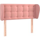  Vzglavje z ušesi roza 83x23x78/88 cm žamet, (20932199) | Shoptok.si