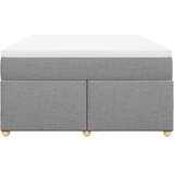  Krevet box spring s madracem svjetlosivi 140x200 cm od tkanine Slike