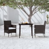  3-dijelni vrtni blagovaonski set s jastucima crni | shoptok.hr