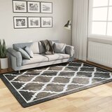  Perivi tepih crno-bijeli 160 x 230 cm protuklizni | shoptok.hr