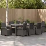  Vrtni set za objed 9 kom. Svijetlosiva i taupe PP Svjetlosiva 200 cm | shoptok.hr