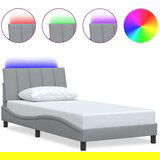 Maison Chic Posteljni okvir - Enojna postelja - Postelja za odrasle brez vzmetnice svetlo siv 100x200 cm blago-J7477, (21769139) | Shoptok.si
