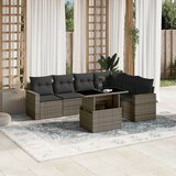 vidaXL 7-dijelni set vrtnih sofa sivi od poliratana | shoptok.hr