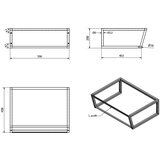 Sapho Crno željezno zidno postolje ispod umivaonika 60x20 cm Ska – | shoptok.hr
