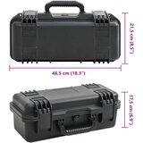  Prijenosni kovčeg crni 46,5x21,5x17,5 cm od PP-a | shoptok.hr