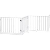  Vrata za pse s vratašcima 8 panela sklopiva 640 cm drvo topole Bijela 80 x 60 x 2 cm | Shoptok.si