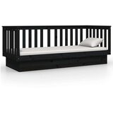  Dnevni ležaj crni 90 x 190 cm od masivne borovine | shoptok.hr