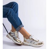 Gemre Elayne fabric sports sneakers with gold inserts | Shoptok.si