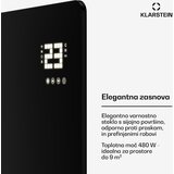 Klarstein Wonderglass infrardeča plošča | 480 W | 10 m² | Moderna steklena zasnova | 90 cm x 58 cm | Shoptok.si