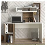 Hanah home Radni sto Coral, 140x153.8x60 cm, Hrast-bijeli | Eponuda.ba