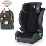 Lionelo Autosjedalica IGO i-Size siva + organizator, ISOFIX, 100–150 cm, (5903771706797) | shoptok.hr