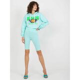 Fashion Hunters Mint casual set with sweatshirt and cycling shoes Cene