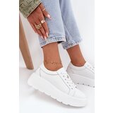EVENTO Leather Sneakers On Chunky Platform White Sylvessa | shoptok.hr