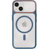 AVIZAR Ohišje MagSafe za iPhone 14 / 13 z dimljenim hrbtom in ojačanim silikonskim okvirjem, Modra, (5000190550) | Shoptok.si