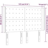  Uzglavlje s ušima crno 147x16x118/128 cm baršunasto | shoptok.hr