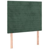  Posteljni okvir z vzglavjem temno zelen 80x200 cm žamet, (20903651) | Shoptok.si