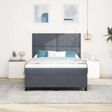 vidaXL Krevet s podnicom i madracem Tamno siva 160x200 cm Baršun | shoptok.hr