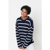 Trendyol Navy Striped Knitwear Sweater Cene
