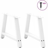 Noge za klub stolić A-oblika 2 kom Bijele 60 x (42-43) cm Čelik | shoptok.hr