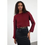 TRENDYOLMILLA ženski duks Twoaw24Kz00275, Bordeaux-Burgundy Cene