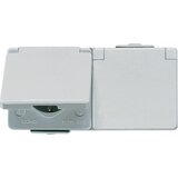 Jung SCHUKO vtičnica 2-kanalna 16A 250V horizontalna 622 WW, (20859627) | Shoptok.si