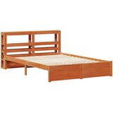  Krevetna konstrukcija s uzglavljem Vosak smeđa 120 x 200 cm | shoptok.hr