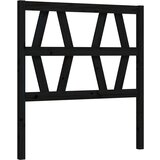  Posteljni okvir z vzglavjem črn 100x200 cm trden les, (20642596) | Shoptok.si