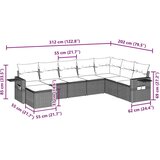  8-dijelni set vrtnih sofa od poliratana s jastucima svjetlosivi | shoptok.hr