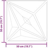  Zidne panele Zvijezda 24 pcs Zvijezda siva 50 x 50 cm XPS pjena | shoptok.hr