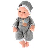 Baby Doll in Gray Pajamas, Hat, Movable Arms and Legs, 30cm | shoptok.hr