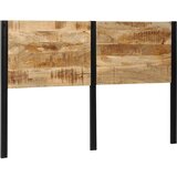 vidaXL Naglavna deska 160 cm trden mangov les in železo | Shoptok.si