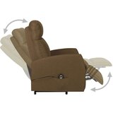  Stol s funkcijo vstajanja temno rjavo blago, (20701156) | Shoptok.si