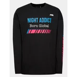 Night Addict Majica z dolgimi rokavi MLT-NA149CONOR Črna Regular Fit