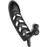 Malesation Vibro Cock & Clit Sleeve Black | shoptok.hr