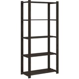  Stalak za pohranu s 5 razina crni 80x38x170 cm masivna borovina | shoptok.hr