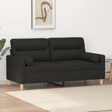 vidaXL Dvosjed s ukrasnim jastucima crni 140 cm od tkanine Cijene