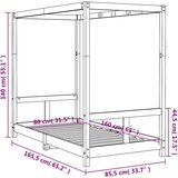 vidaXL Otroški posteljni okvir 80x160 cm trdna borovina | Shoptok.si