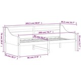  Dnevni krevet bez madraca 80 x 200 cm od masivne borovine | shoptok.hr