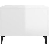  Stolić za kavu s metalnim nogama sjajni bijeli 50 x 50 x 40 cm | Eponuda.ba