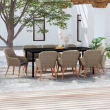  9-dijelni vrtni blagovaonski set s jastucima smeđi | shoptok.hr