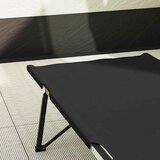  Sklopivi kamperski krevet Crna 206 x 76 x 74 cm Oxford i čelik | Eponuda.com