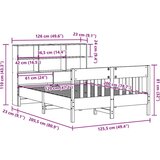 vidaXL Posteljni okvir brez vzmetnice voščeno rjav 120x200 cm borovina | Shoptok.si