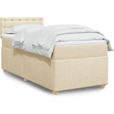 vidaXL Krevet s oprugama i madracem krem 90 x 200 cm od tkanine | shoptok.hr