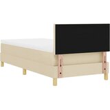  Krevet s opruga kutije s jastukom Krema 90 x 190 cm tkanina | shoptok.hr