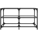  Stolić s prozirnom staklenom površinom 78,5x40x45 cm čelik | Eponuda.com